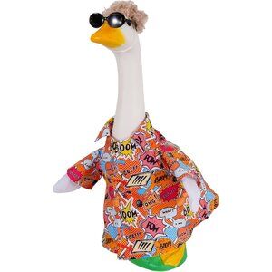 3Pcs Set 23"/ 17 Funny Hip Pop Costume with Wigs Sunglasses Goose Statue Clothes